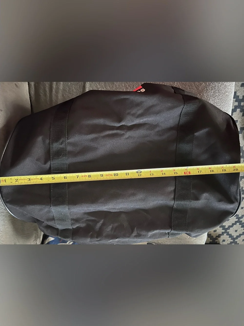 Black Nylon Duffel Bag - Simple Carry Tote